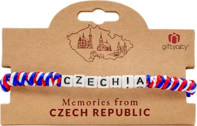 Obrázek produktu pro GiftyCity Pletený náramek Czechia v barvách trikolóry