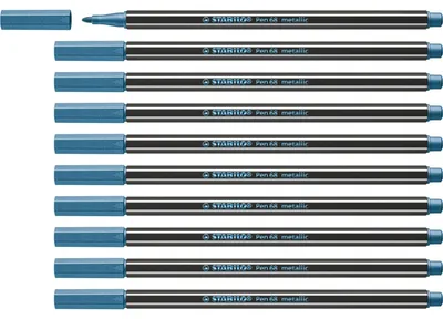 Immagine prodotto di STABILO Pen 68 metallic marcatore Medio Blu 1 pz