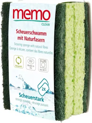 Produktbild von Memo - Naturfaser-Reinigungsschwämme Scheuerstark 2er Pack