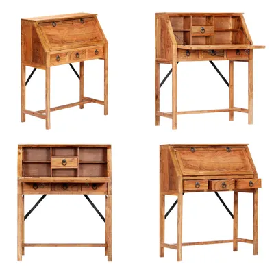 Produktbild von vidaXL Schreibtisch 90×40×107 cm Massivholz Akazie - Schreibtisch - Schreibtische - Bürotisch - Bürotische