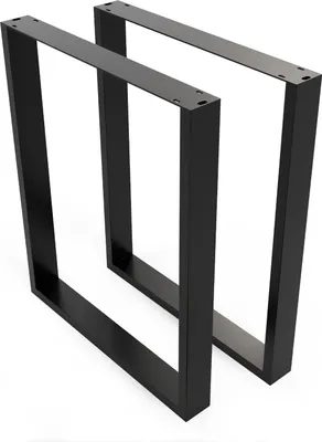 Produktbild von 1xPaar sossai Tischkufen in Schwarz 58x71cm TKW1