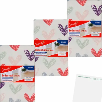Produktbild von Jeden Tag Vlies-Bodentücher 50x47cm 3er Pack (3x2Stk) + usy Block