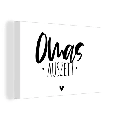 Obrázek produktu pro OneMillionCanvasses® Malba na plátně Nástěnná malba na plátně - Omas auszeit - Muttertag - Mama - 30x20cm