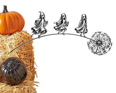 Produktbild von Halloween-Gartenpfähle – Dekoration mit Hexen und Geistern