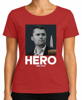 Produktbild von Charlie Kirk Hero Ruhe in Frieden Republikaner Berater Präsident Damen T-Shirt, Rot, 3XL