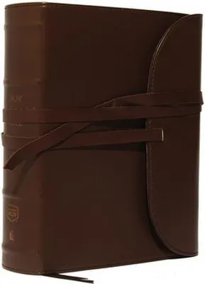 Produktbild von NKJV, Journal the Word Bible, Large Print, Premium Leather, Brown, Red Letter Edition