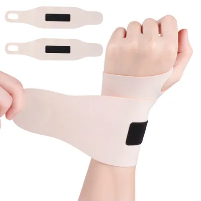 Produktbild von 1 Paar Handgelenk Bandagen, Handgelenkstütze, Handgelenkbandage für Sehnenscheidenentzündung, Beige