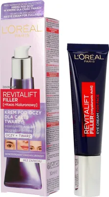 Obrázek produktu pro Krémy pro obličej L'Oreal Paris s kyselinou hyaluronovou Revitalift Filler, 30ml.