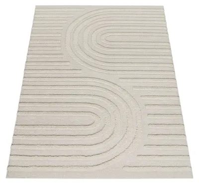 Produktbild von Hochflor Teppich Wohnzimmer Shaggy 3D Optik Ethno Boho Vintage Look Weich Grösse 230x330 cm