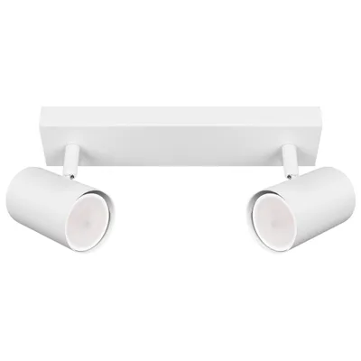 Produktbild von MasterLED Deckenleuchte 2-flammig GU10 Weiß schwenkbar drehbar moderne Spotleiste für flexible Innenbeleuchtung
