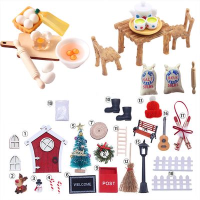 33er Wichteltür Zubehör Weihnachten,Miniaturwichtel Zubehör Tür,Wichtel Zubehör Weihnachten