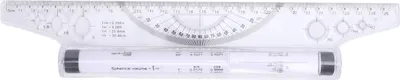 Produktbild von Rolllineal Parallele Linie Bogenkurve Zeichnen Messrolle mit eingebautem Winkelmesser 30 cm / 11,81 Zoll