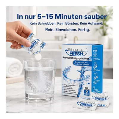 Produktbild von Retainer Fresh Zahnspangenreiniger für Retainer & Aligner, 120 Tabletten