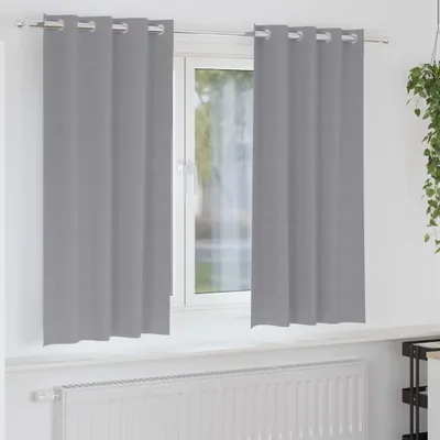 Produktbild von Verdunkelungs-Vorhänge mit Ringen 2 pcs Hellgrau 175 x 140 cm