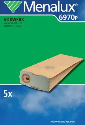 Immagine prodotto di Sacchetti per aspirapolvere MENALUX per Vorwerk (5 pezzi) 6970 P
