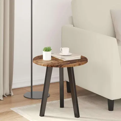 Immagine prodotto di Maison Exclusive - Piano del tavolo, diametro 40 cm x 1,5 cm, materiale composito in legno, realizzato con legno riciclato