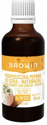 Zdjęcie produktu dla Podpuszczka do sera NATURALNA w PŁYNIE 50ml BW
