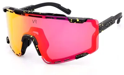 Produktbild von VeyRey sport sonnenbrille Semihoof schwarz fassung rot gläser