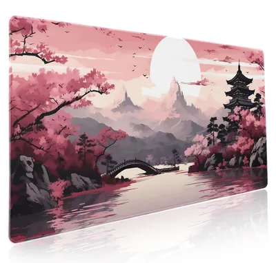 Productafbeelding van Gaming-muismat, XXL, Japanse Sakura, Antislip Rubberen Basis, Gestikte Randen