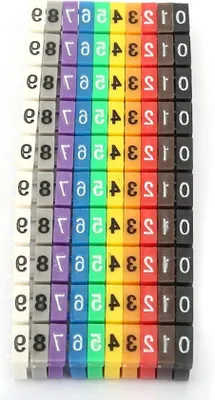 Immagine prodotto di Etichette per cavi elettrici - Marcatori per numeri di cavi - 4 quadrati (KCM-4MM) - 100 pezzi - Colorate - 6 mm²