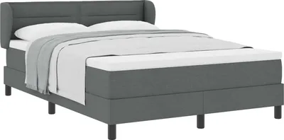 Obrázok produktu pre Posteľ s pružinovým rámom Tmavo šedá 140 x 200 cm látka