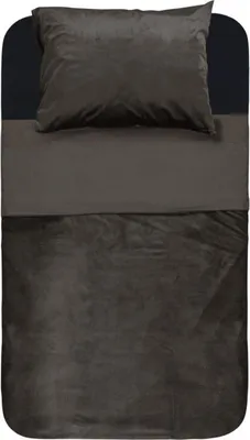 Produktbild von Sleeptime Samt Piping Deep Taupe 140 x 220 cm
