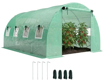 Produktbild von Outsunny Gewächshaus ca. 4 x 3 x 2 m Foliengewächshaus mit Reißverschlusstür