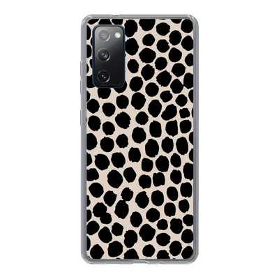 Produktbild von MuchoWow® Handyhülle Schutzhülle Hülle für Samsung Galaxy S20 FE Polka dots - Schwarz - Beige Silikon Softcase Handy Hülle - Abdeckung