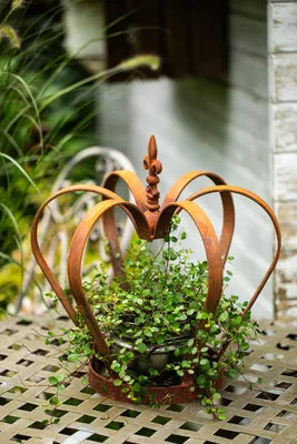 Produktbild von Große Dekorative Krone/Dekokrone/Metallkrone/Gartenkrone Edelrost  Rostoptik Rostkrone Deko Edelrost Dekoration