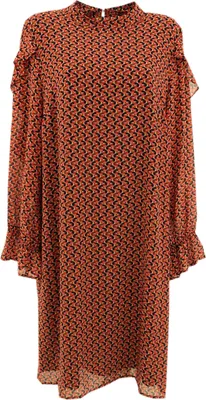 Produktbild von 29759 Gerry Weber, , Damen Volantskleid, Chiffon, schwarz rot gemustert, 42