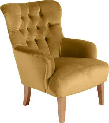 Produktbild von Max Winzer Sessel Brandon - Samtvelours mais - Maße: 71 x 82 x 97 cm