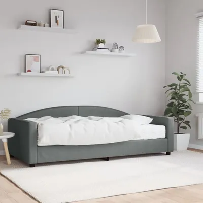 Immagine prodotto di Maison Exclusive - Divano letto con materasso, grigio scuro, 100x200 cm, tessuto
