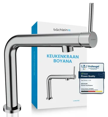 Produktbild von Armature für das Waschbecken (Chrom) – Drehbarer Einhebelmischer aus hochwertigem Messing