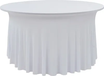 Produktbild von "2026 Promotion" 2 Stück Stretch-Tischdecken mit Rand Weiß 180x74 cm - Hussen CC184