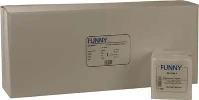 Produktbild von 5000 Prägeservietten FUNNY | 1-lagig | 1/4-Falz | weiß | 32 x 32 cm