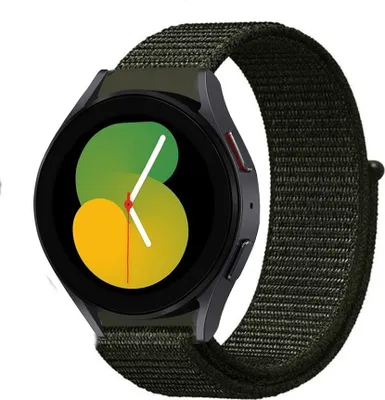 Produktbild von Strap-it Samsung Galaxy Watch 5 - 40mm Nylonarmband (Dunkelgrün)