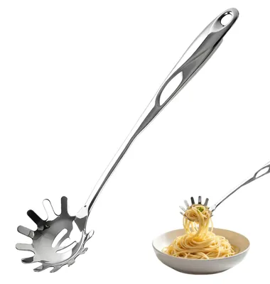 Spaghettilöffel aus Edelstahl, 34,3 cm, spülmaschinengeeignet