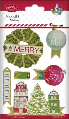 Produktbild von Hölzerne Weihnachtsaufkleber 6 Stück