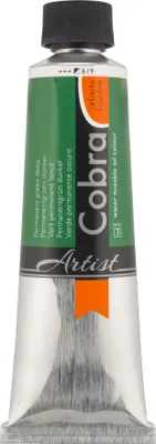Image de Cobra Artist Peinture à l'huile miscible à l'eau Tube 150 ml Vert foncé permanent 619