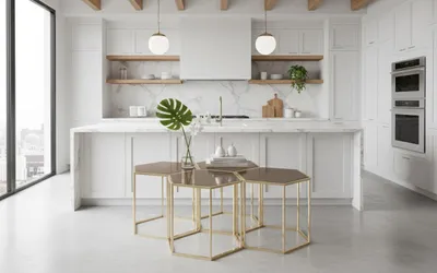 Productafbeelding van Salontafel, modern, minimalistisch, goud, elegant, stijlvol, comfortabel