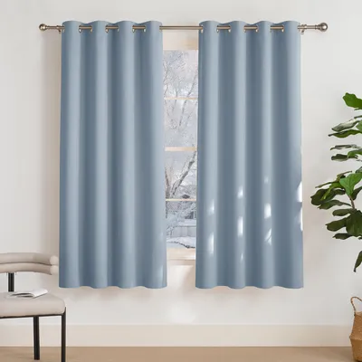 Verdunkelungsvorhänge 140x175 cm 2er-Set Vintage Blau