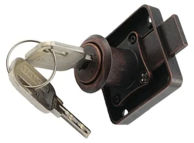 Produktbild von Solidchoice – 32 mm Sicherheitsabschließvorrichtung – Rotbronze, mit Schlüsseln, für Schränke und Schubladen