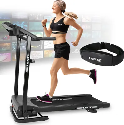 Produktbild von Motorisiertes Laufband mit LCD-Display Elektrisches Fitnessgerät Heimtrainer App