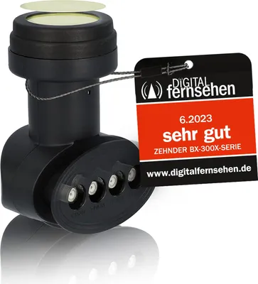 Produktbild von ZEHNDER Quattro LNB mit LTE Abschirmung & Sun Protect UV Schutz, nur für Multischalter Multiswitch geeignet, kein Direktanschluss möglich, 4K HD LMB, für Satelliten Antenne