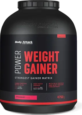 Produktbild von Body Attack Power Weight Gainer 4750g Strawberry