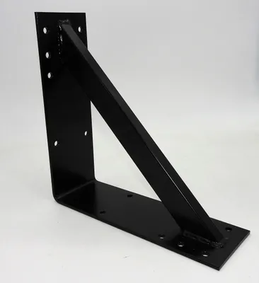 Produktbild von Stahl Winkel 300x300x100mm schwarz verstärkt Schwerlast Träger Schienenkonsole