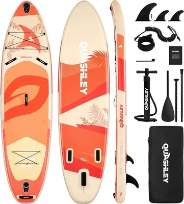 Obrázok produktu pre Doska na paddleboarding, protišmyková povrchová úprava, prenosné príslušenstvo, NEBESKY MODRÁ