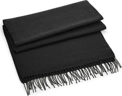 Produktbild von Beechfield Schal – fein gewebt – schwarz – Erwachsene – Polyacryl – klassisch – 186 x 47 cm