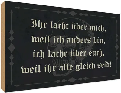 Produktbild von vianmo Holzschild 30x40 cm ihr lacht weil ich anders bin Dekoration