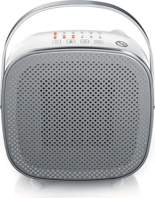 Produktbild von Brandson Heizlüfter 1500W, Keramik-Heizlüfter, energiesparend, leise, 2x Heizstufen, Überhitzungsschutz, Automatische Abschaltung, Umkippschutz, Weiß/Silber